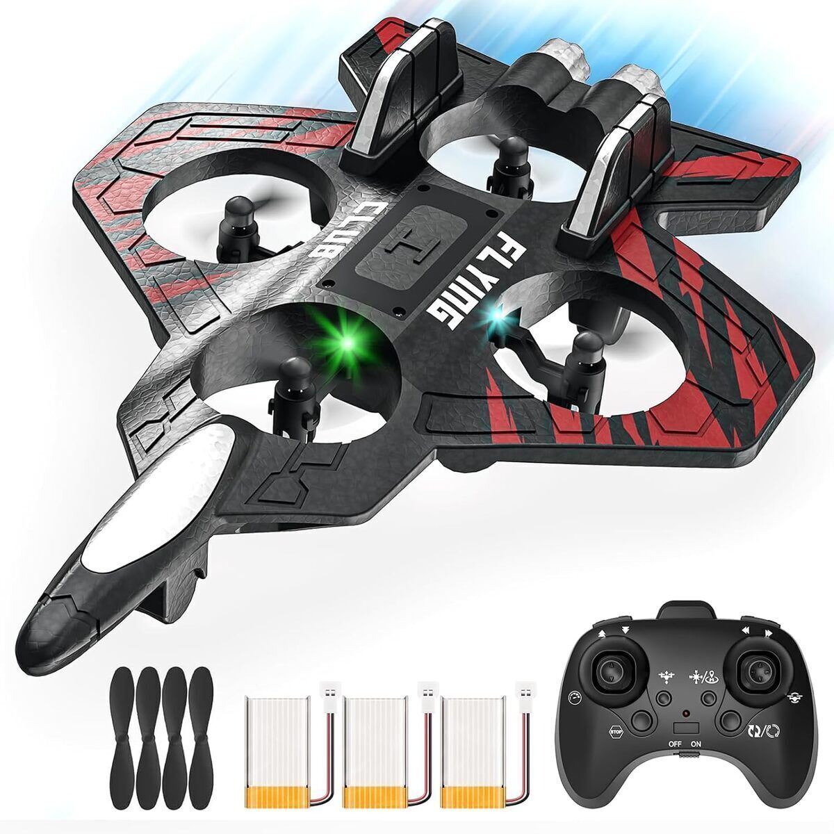 Test du drone acrobatique RC avec 3 batteries incluses